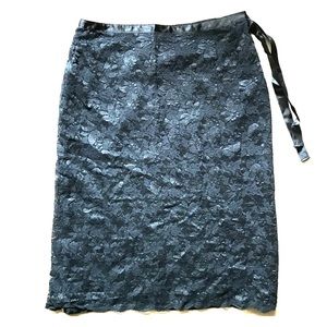 Black Lace Pencil Skirt